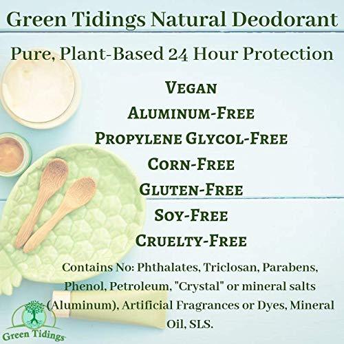 Green Tidings All Natural Deodorant- Lavender, 2.7 Ounces 2 PACK - Green Tidings